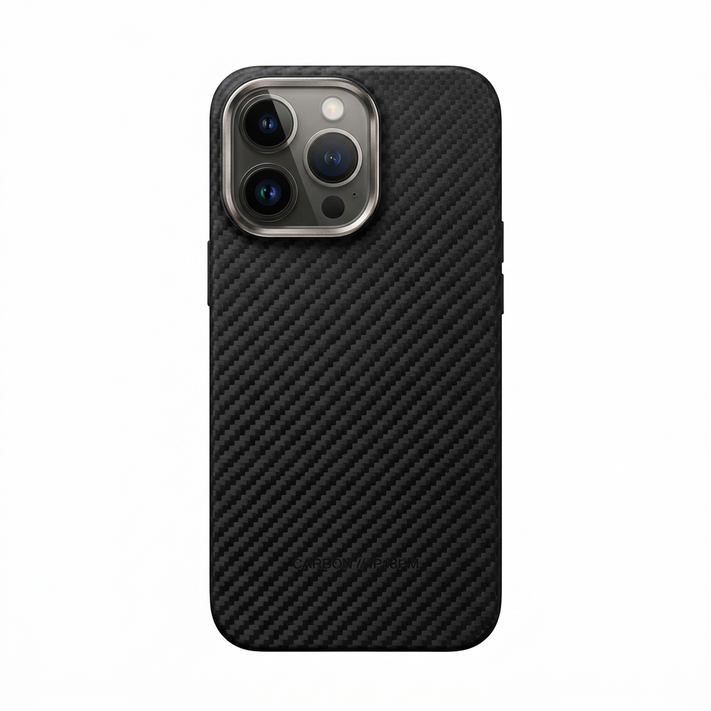 iPhone 18 Pro Max Carbon Fiber Armor Back Case