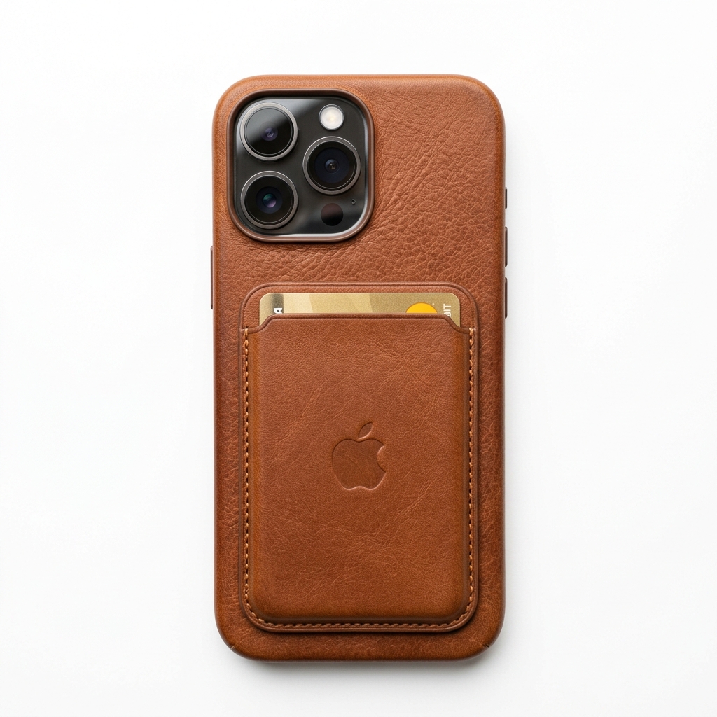 iPhone 18 Pro Max Genuine Leather Wallet MagSafe Case