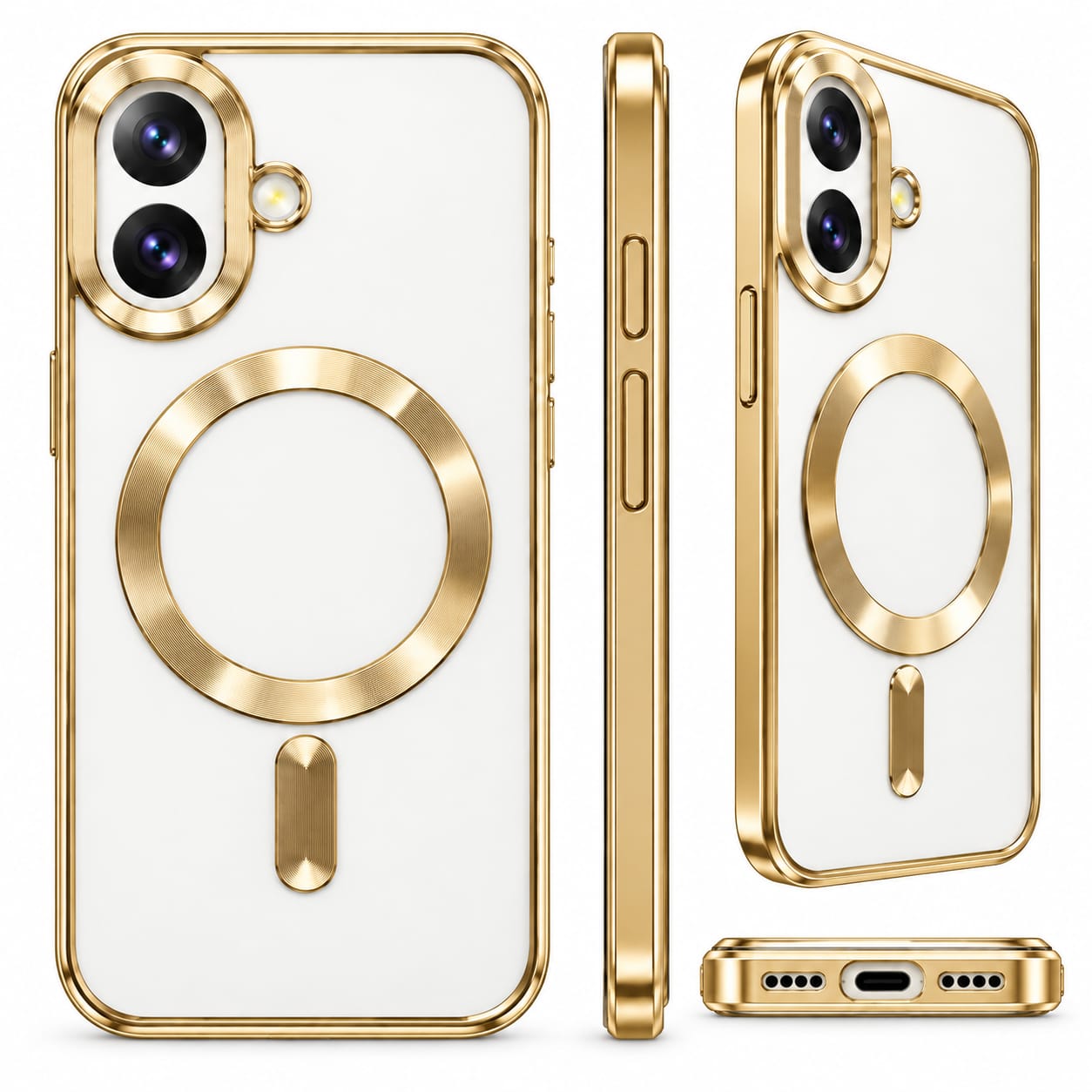 IPHONE 17 MAGNETIC GOLD BACK CASE